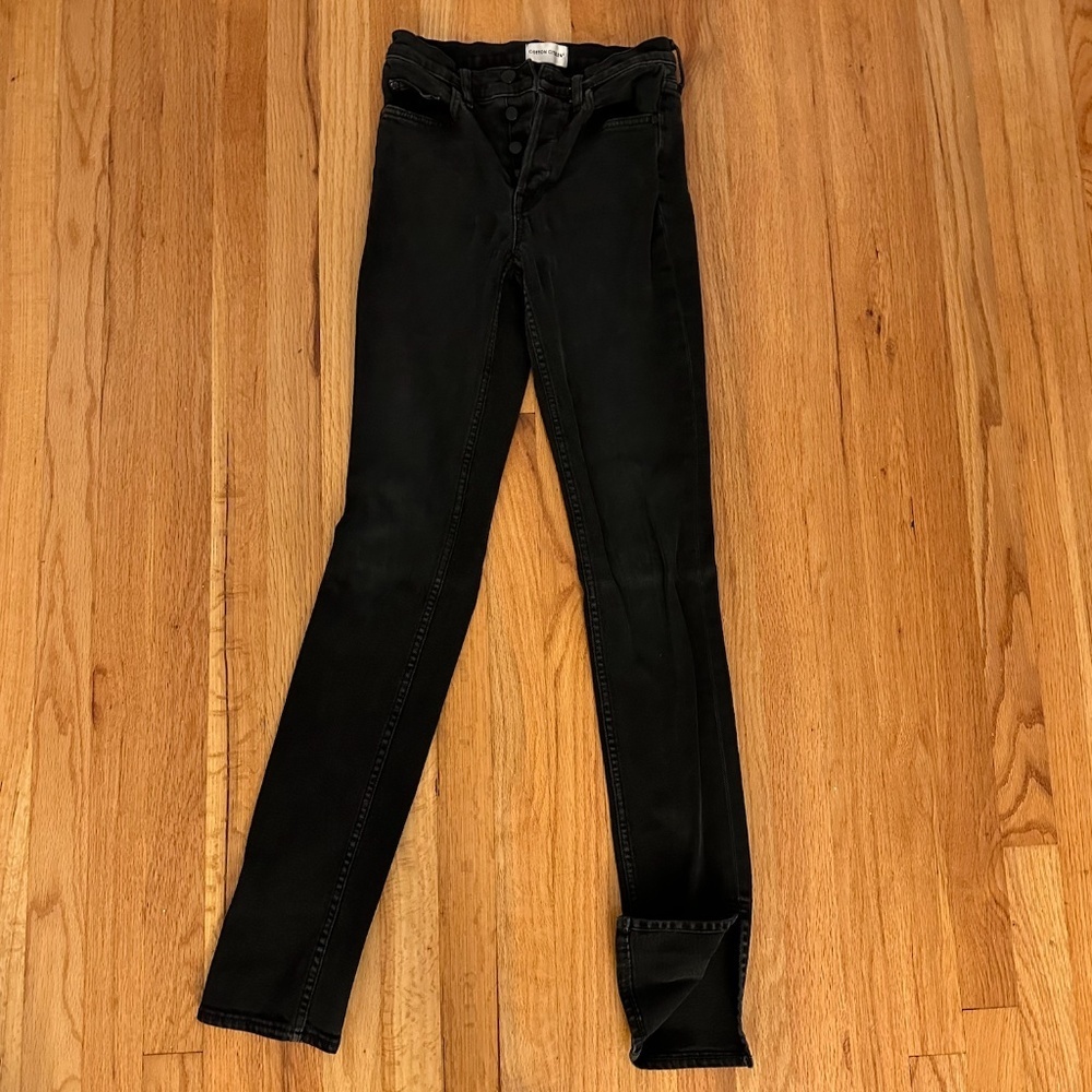 Cotton Citizen High Split Jean Black Size 25 - Picture 3 of 4
